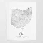 Ohio Minimal Street Map Poster Gallery Image 4