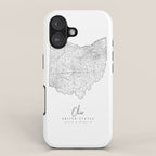Ohio Minimal Street Map iPhone Case Gallery Image 1