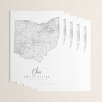 Ohio Minimal Street Map Wrapping Paper Gallery Image 3