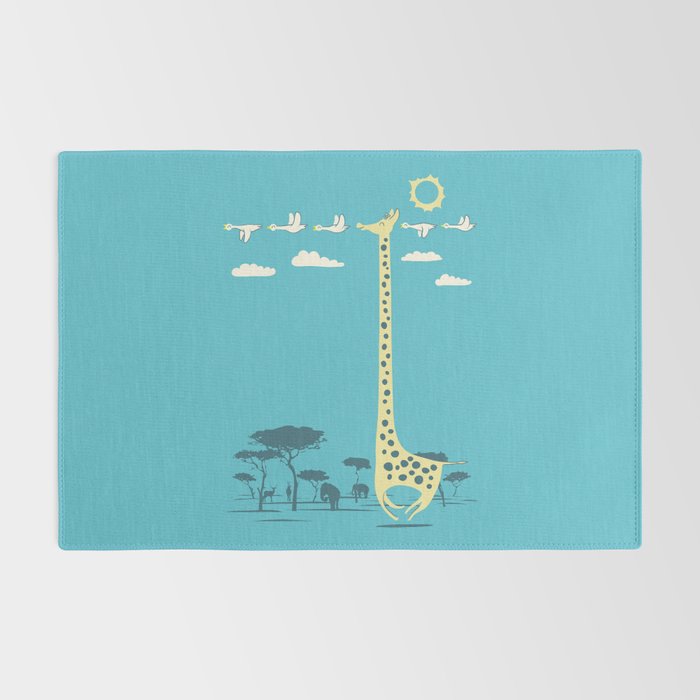 I'm like a bird (blue) Rug Gallery Image 2