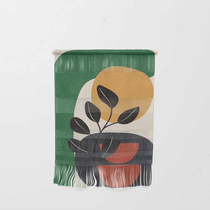 Modern Abstract Minimal Shapes Branches Art 6 Wall Hanging Gallery Image 1
