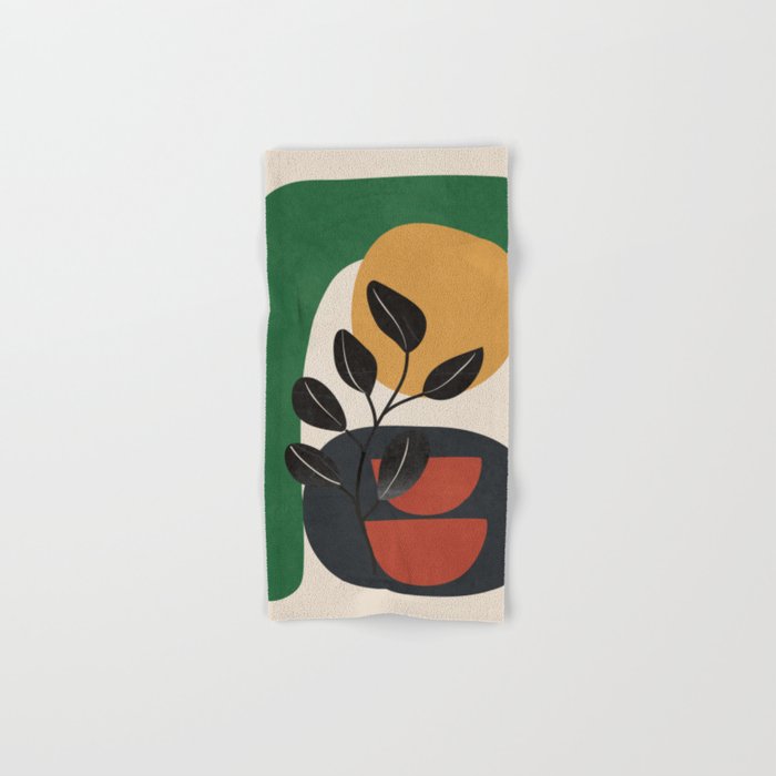 Modern Abstract Minimal Shapes Branches Art 6 Bath Towel Gallery Image 1