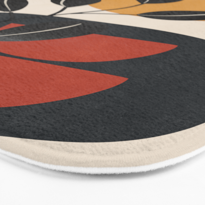 Modern Abstract Minimal Shapes Branches Art 6 Bath Mat Gallery Image 3