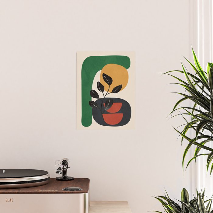 Modern Abstract Minimal Shapes Branches Art 6 Poster Gallery Image 2