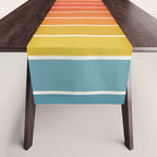 Gradient Arch X Bright Rainbow Mid Century Modern Rainbow Table Runner Gallery Image 1