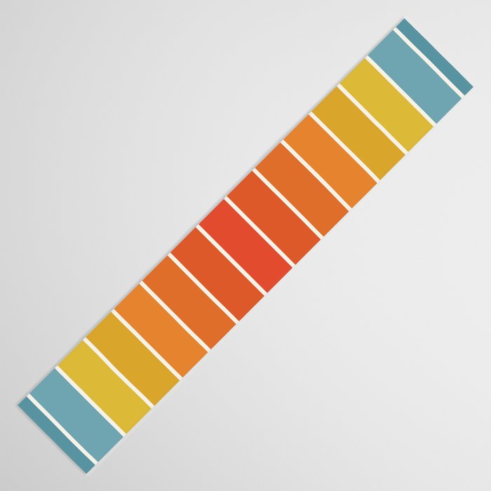 Gradient Arch X Bright Rainbow Mid Century Modern Rainbow Table Runner Gallery Image 3
