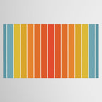 Gradient Arch X Bright Rainbow Mid Century Modern Rainbow Tablecloth Gallery Image 2