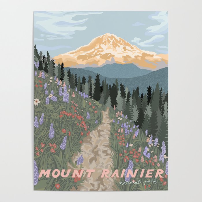 Mount Rainier National Park Poster Gallery Image 1