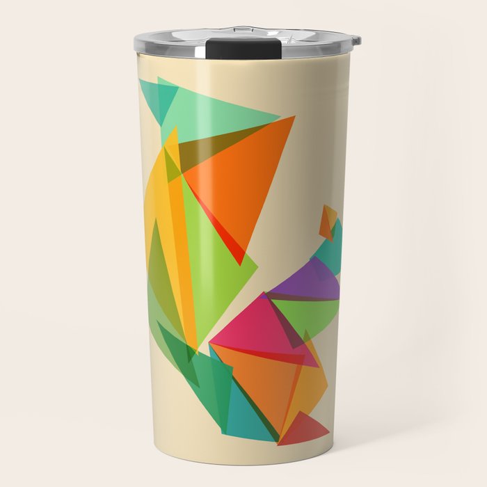 Fractal geometric Squirrel Travel Mug Gallery Image 1