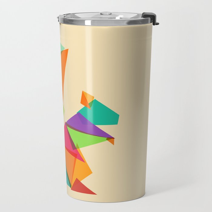 Fractal geometric Squirrel Travel Mug Gallery Image 2
