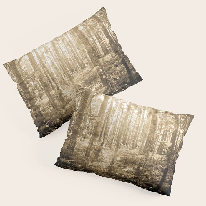 Vintage Sepia Fairy Forest Pillow Sham Gallery Image 3