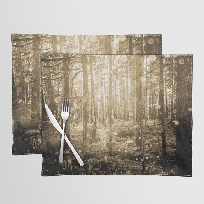 Vintage Sepia Fairy Forest Placemat Gallery Image 1