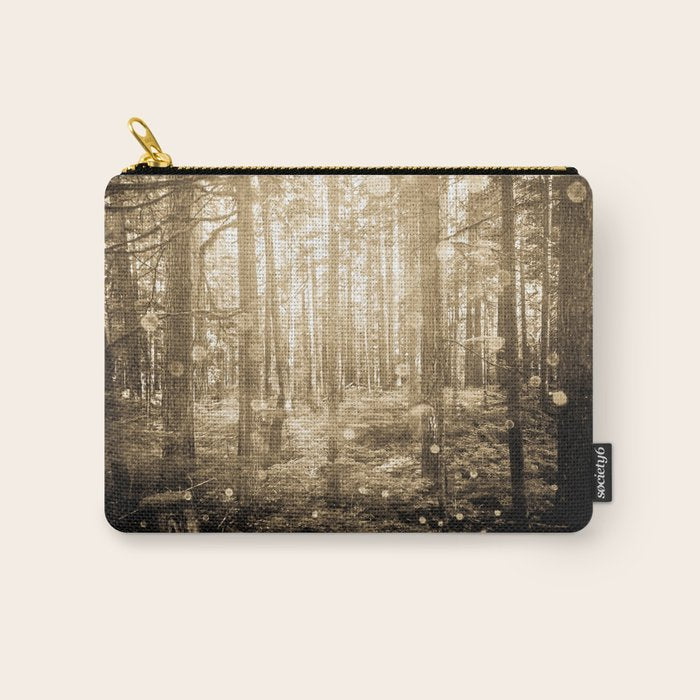 Vintage Sepia Fairy Forest Carry All Pouch Gallery Image 1