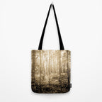 Vintage Sepia Fairy Forest Tote Bag Gallery Image 2