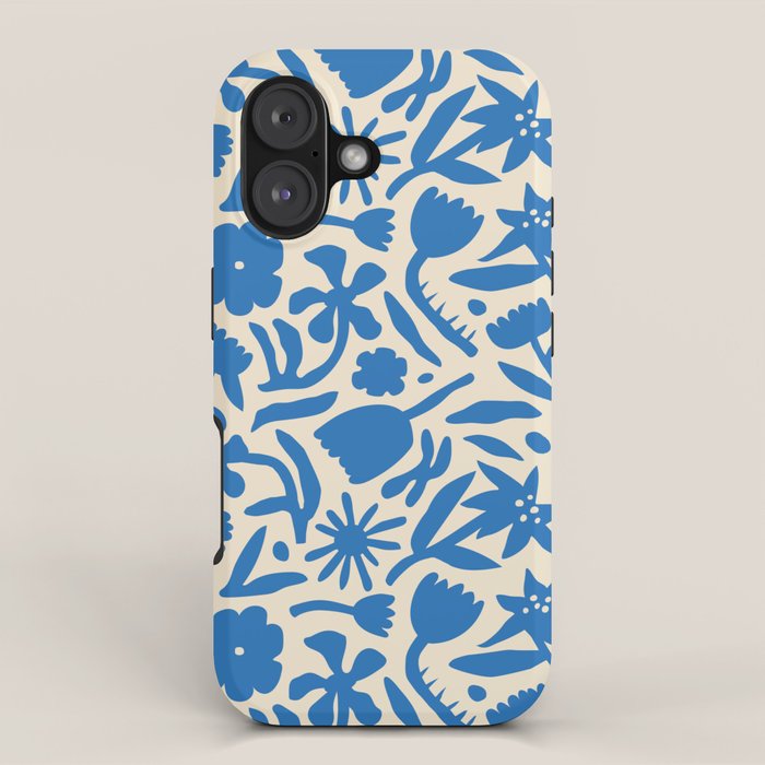 Blue flower nature art pattern iPhone Case Gallery Image 1