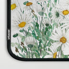 white margaret daisy horizontal watercolor painting Laptop Sleeve Gallery Image 3