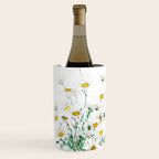 white margaret daisy horizontal watercolor painting Wine Chiller Gallery Image 2