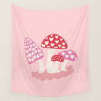 Valentine Mushrooms Wall Tapestry Gallery Image 4