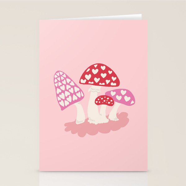 Valentine Mushrooms Stationery Card Gallery Image 1