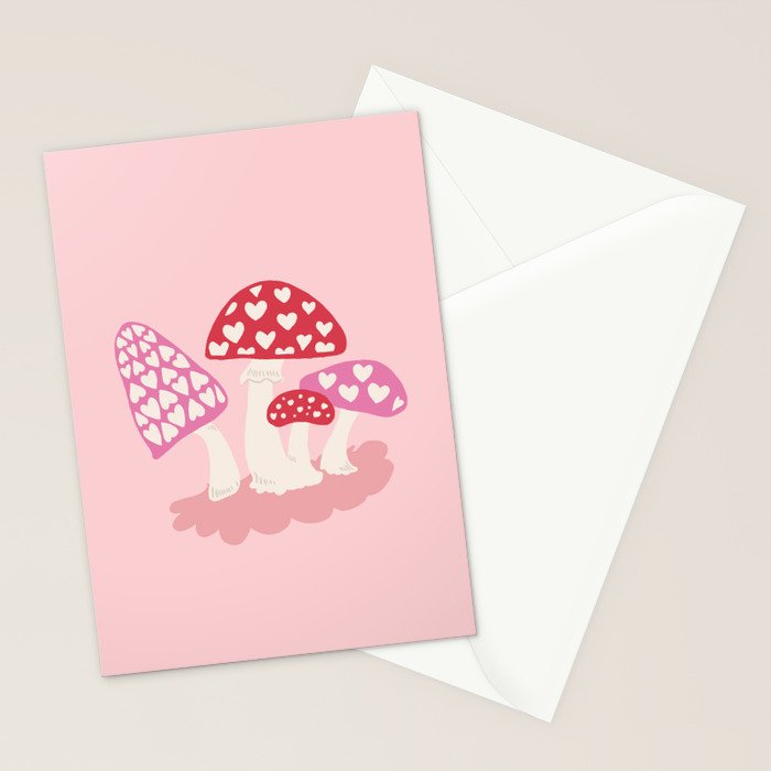 Valentine Mushrooms Stationery Card Gallery Image 2