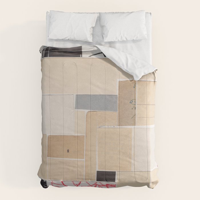 Plan B / Mixed Media Collage Comforter Gallery Image 1
