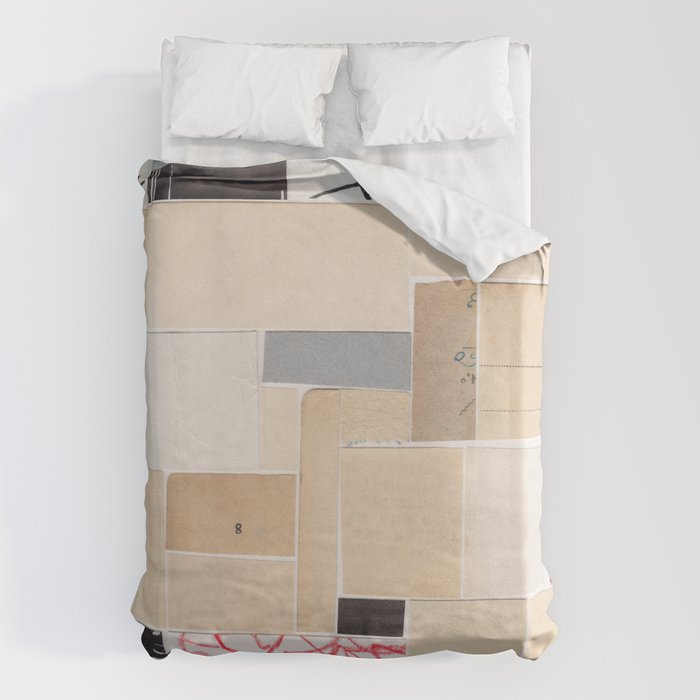Plan B / Mixed Media Collage Duvet Cover Gallery Image 1