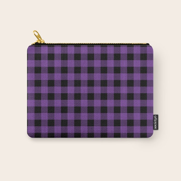 Plaid (purple/black) Carry All Pouch Gallery Image 1