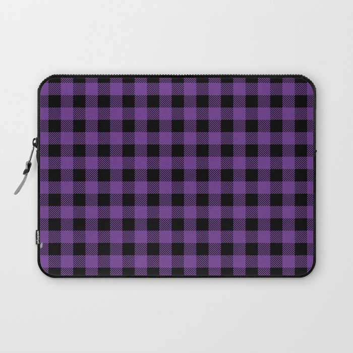Plaid (purple/black) Laptop Sleeve Gallery Image 1