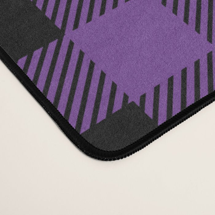 Plaid (purple/black) Desk Mat Gallery Image 4