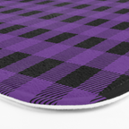 Plaid (purple/black) Bath Mat Gallery Image 3