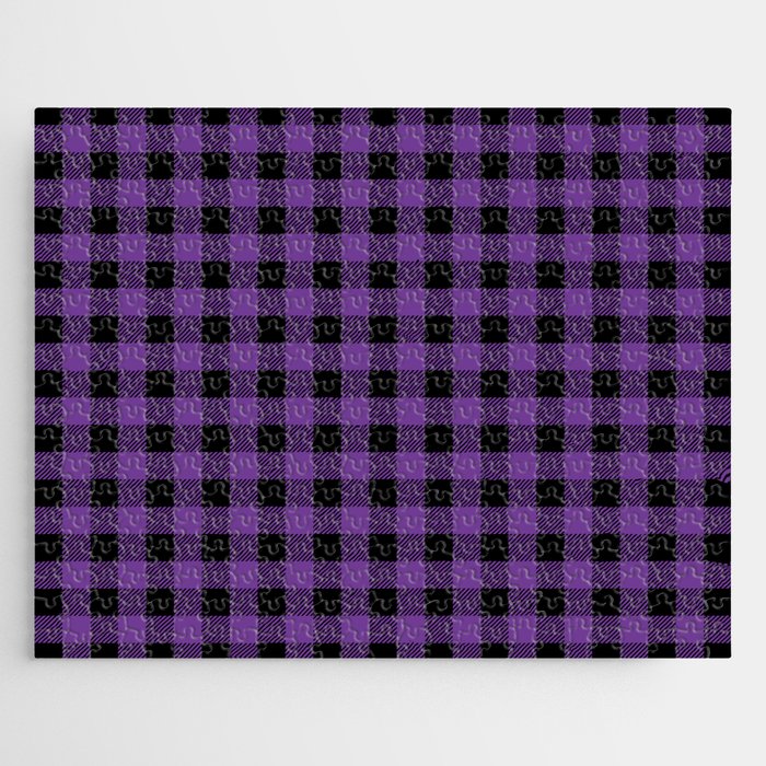 Plaid (purple/black) Jigsaw Puzzle Gallery Image 1