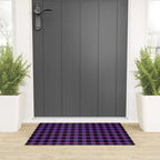 Plaid (purple/black) Welcome Mat Gallery Image 3