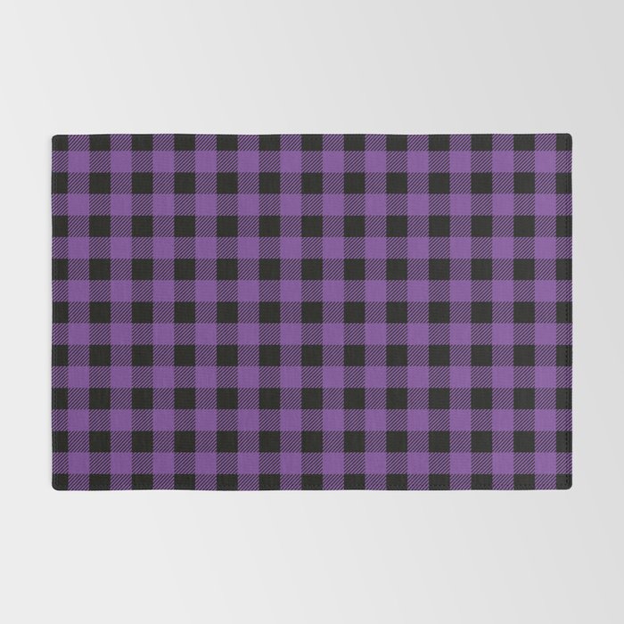 Plaid (purple/black) Rug Gallery Image 2