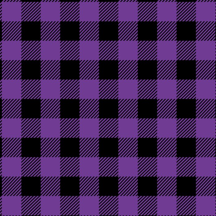 Plaid (purple/black) Coffee Mug Gallery Image 2