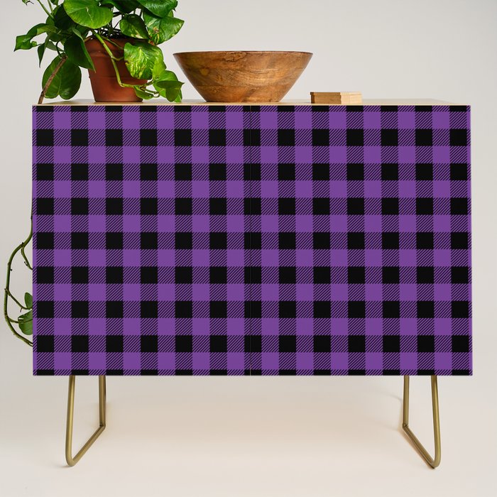 Plaid (purple/black) Credenza Gallery Image 1