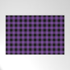 Plaid (purple/black) Welcome Mat Gallery Image 1