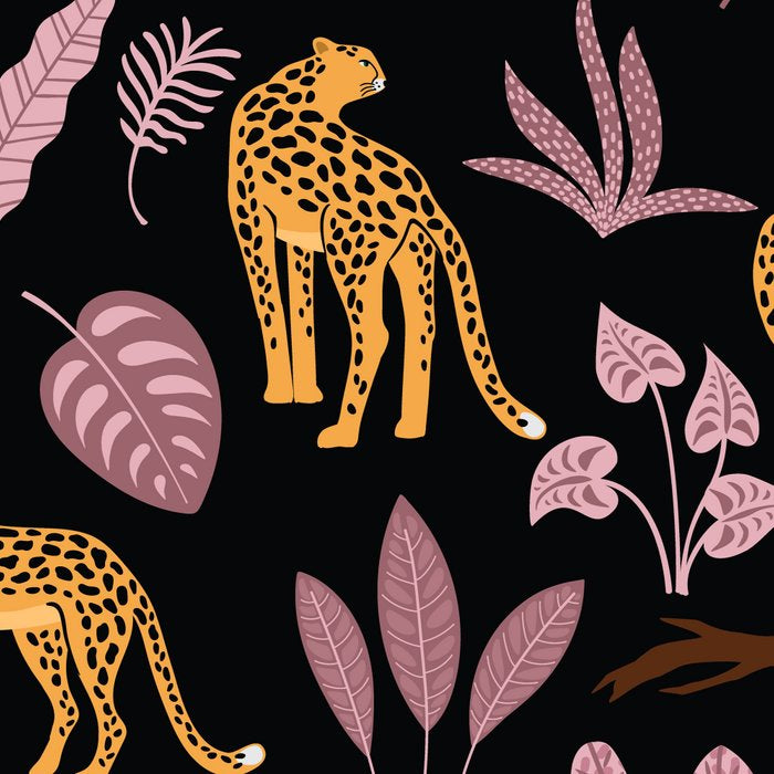 Beautiful Leopard & Pink Leaf Pattern Coffee Mug Gallery Image 2