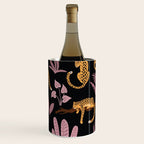 Beautiful Leopard & Pink Leaf Pattern Wine Chiller Gallery Image 3