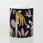 Beautiful Leopard & Pink Leaf Pattern Coffee Mug Gallery Image 4