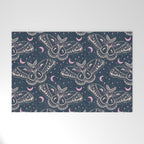 Celestial Cecropia - midnight blue and orchid  Welcome Mat Gallery Image 1