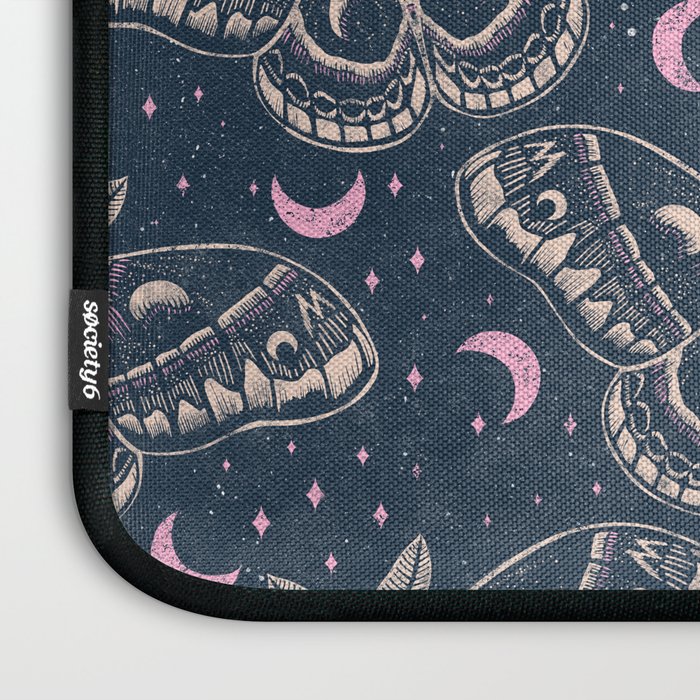 Celestial Cecropia - midnight blue and orchid  Laptop Sleeve Gallery Image 3