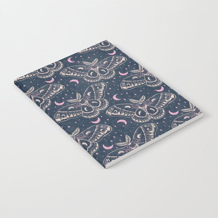 Celestial Cecropia - midnight blue and orchid  Notebook