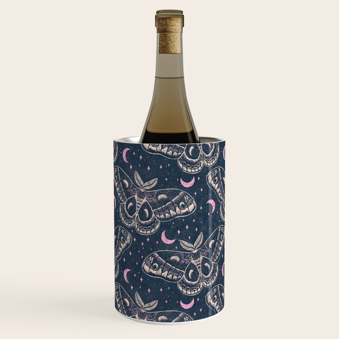 Celestial Cecropia - midnight blue and orchid  Wine Chiller Gallery Image 1