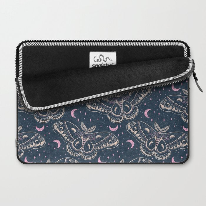 Celestial Cecropia - midnight blue and orchid  Laptop Sleeve Gallery Image 2