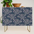 Celestial Cecropia - midnight blue and orchid  Credenza Gallery Image 1