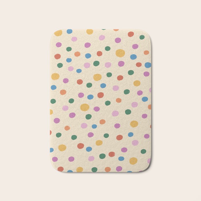 Dancing Balls on Cream Bath Mat Gallery Image 1