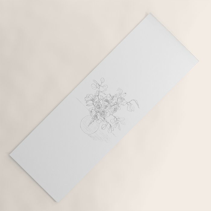Beautiful Bouquet Line Yoga Mat Gallery Image 1