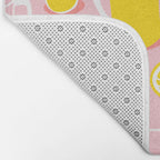 Fresh lemonade fruit drink cartoon pattern Bath Mat Gallery Image 2