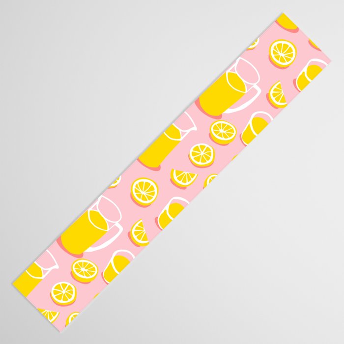 Fresh lemonade fruit drink cartoon pattern Table Runner Gallery Image 3