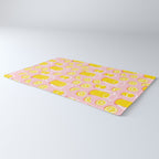 Fresh lemonade fruit drink cartoon pattern Rug Gallery Image 3